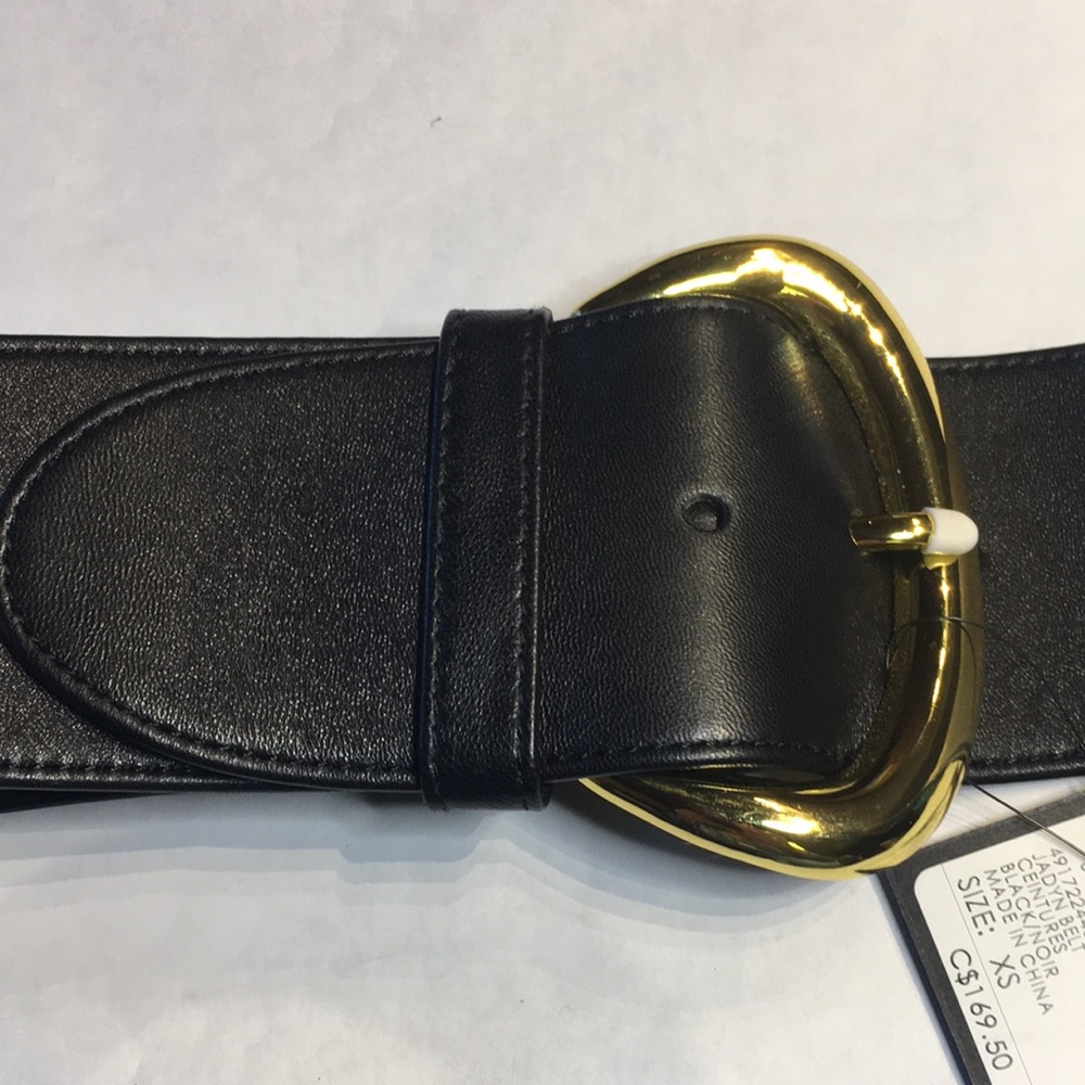 Club Monaco Black Belt with Gold Accent